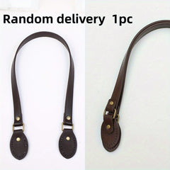 1pc DIY PU Leather Porous Threading Bag Handle