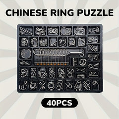 Metal Puzzle Round Brain Teaser Toy Chinese Snake IQ Test Puzzle Buckle