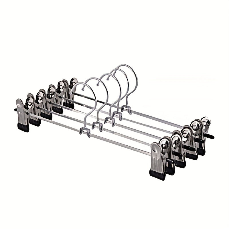 10pcs Stainless Steel Pants Clips Hangers Anti Skid Skirt Clips
