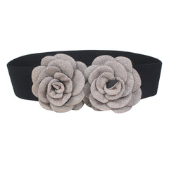 Stretchy Belt Flower Vintage Elastic Wide Waist Belt
