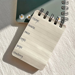 Small Daisies Mini Notebook Coil 7x10cm 100 pages 4 colors Girls Student Gift