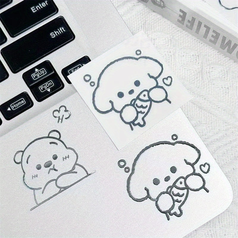 Cute Bear Luggage Sticker - Single Use Decal for Devices & Suitcases
