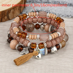 Bohemian Tassel Butterfly Bead Bracelet
