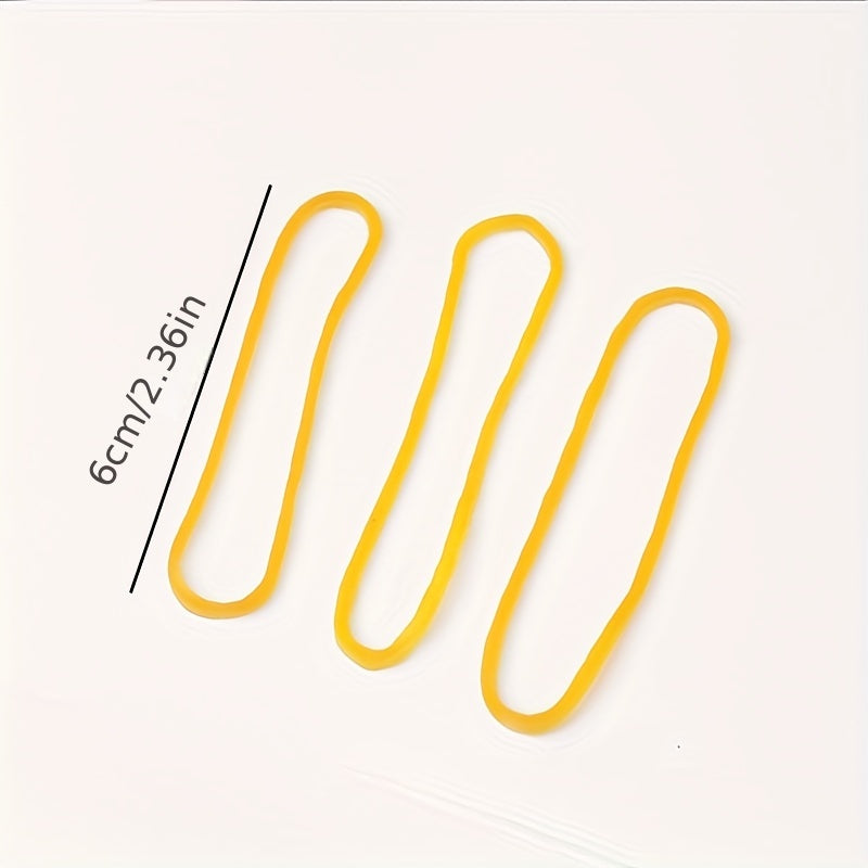 280pcs Rubber Band Yellow Office Rubber Rings