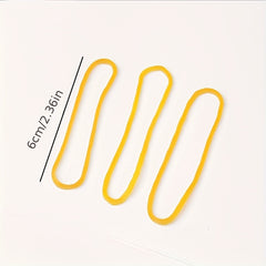 280pcs Rubber Band Yellow Office Rubber Rings