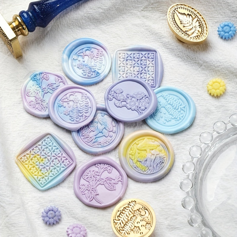 Lily Stamp Head Mushroom Cluster Flat Pattern Envelope Seal