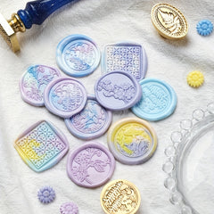 Lily Stamp Head Mushroom Cluster Flat Pattern Envelope Seal
