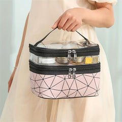 Waterproof Cosmetic Bag Travel Makeup Storage Portable Zipper Toiletry Bag