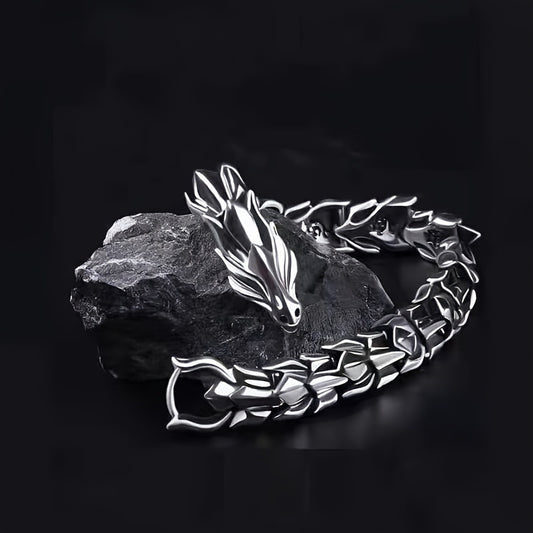 Retro Men's Dragon Pattern Dragon Head Bracelet Gift