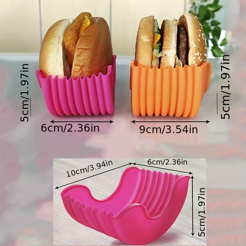 Silicone Burger Holder Retractable Anti Drop Hamburger Holder