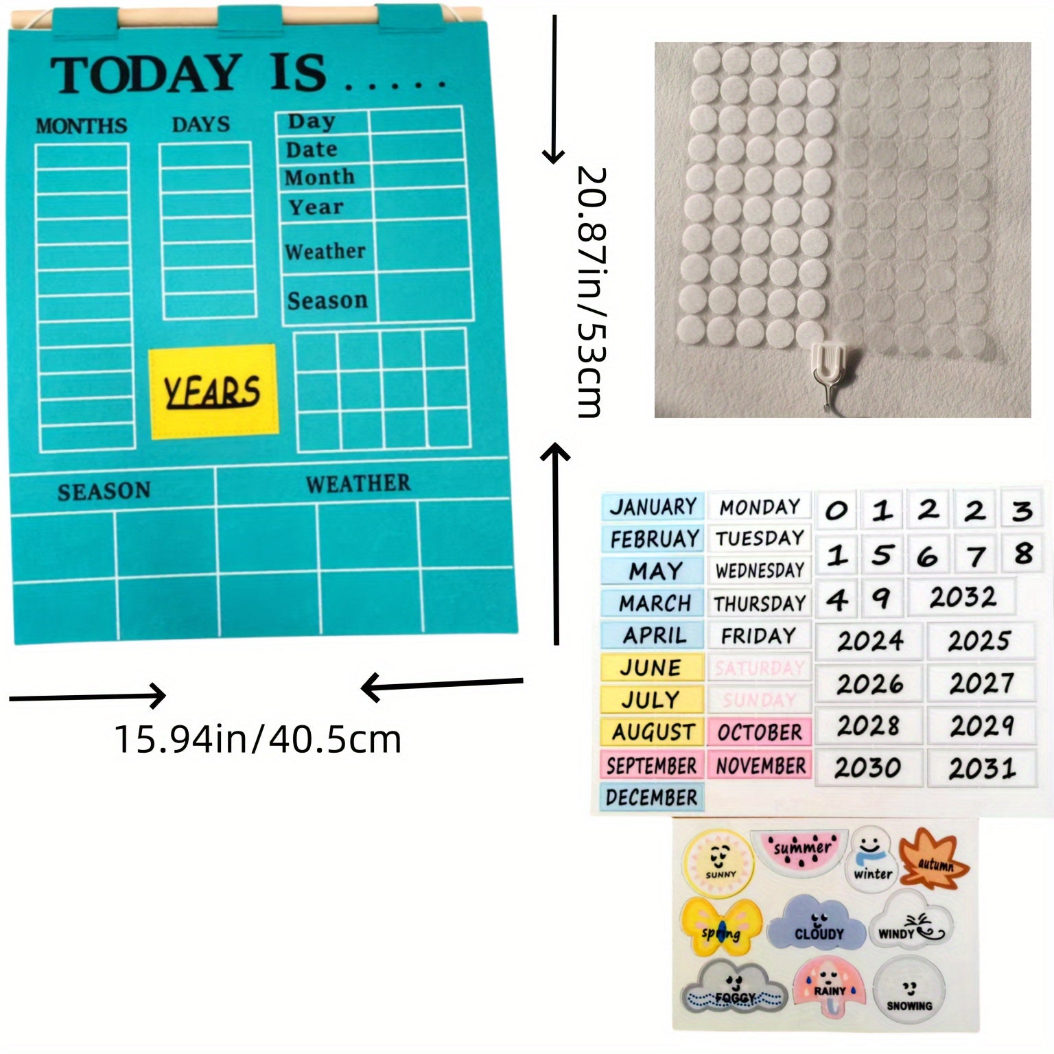 Weather & Season Calendar Puzzle Board