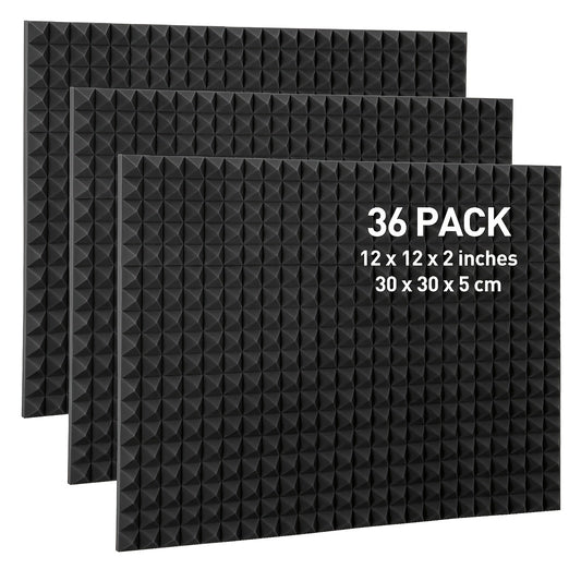 High Density Pyramid Sound Absorbing Cotton 36pcs