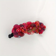 Rhinestone Flower Hair Claw Clip for Women Girls
