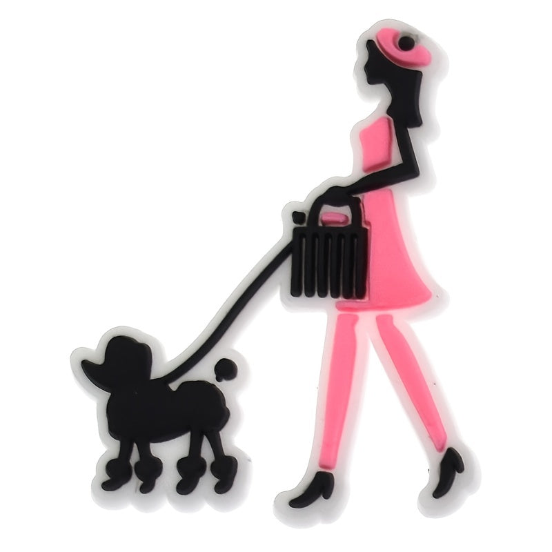 26pcs Pink Shoe Charms for Clogs Sandals - PVC Shoe Accessories for Party Favors