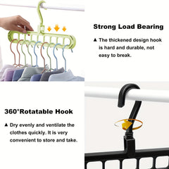 5pcs Multifunctional Closet Organizer with 9 Hole Coat Hanger