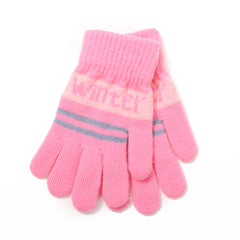 Winter Letter Style Cold-proof Girl's Finger Gloves