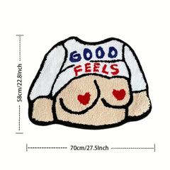 Plush Body Shape Bathroom Rug Mat Washable Non Slip Soft Faux Cashmere Carpet