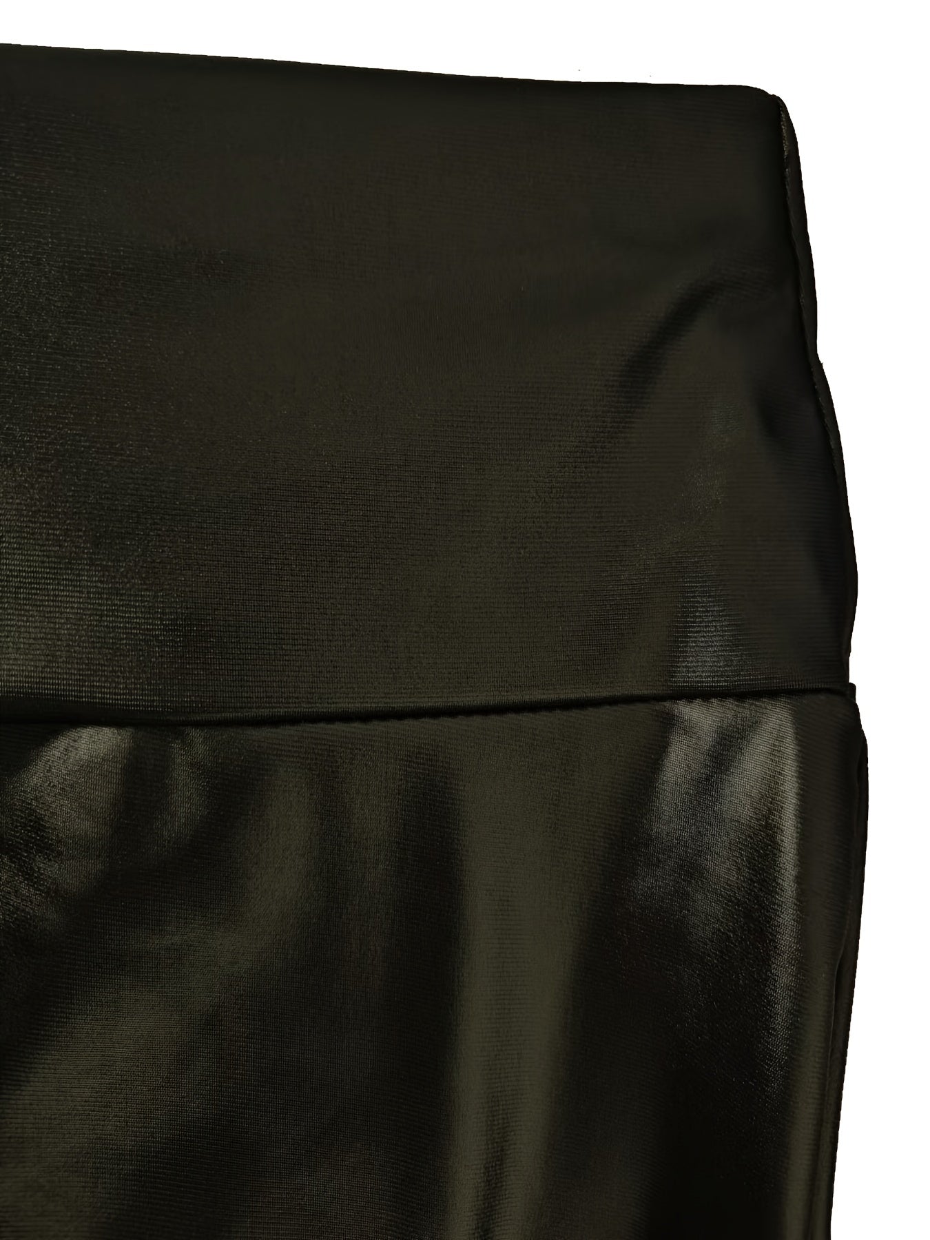  Solid Shinny High Stretch Flared Leg Pants