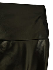  Solid Shinny High Stretch Flared Leg Pants