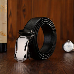 Men's Business Automatic Buckle PU Leather Belt Wear resistant