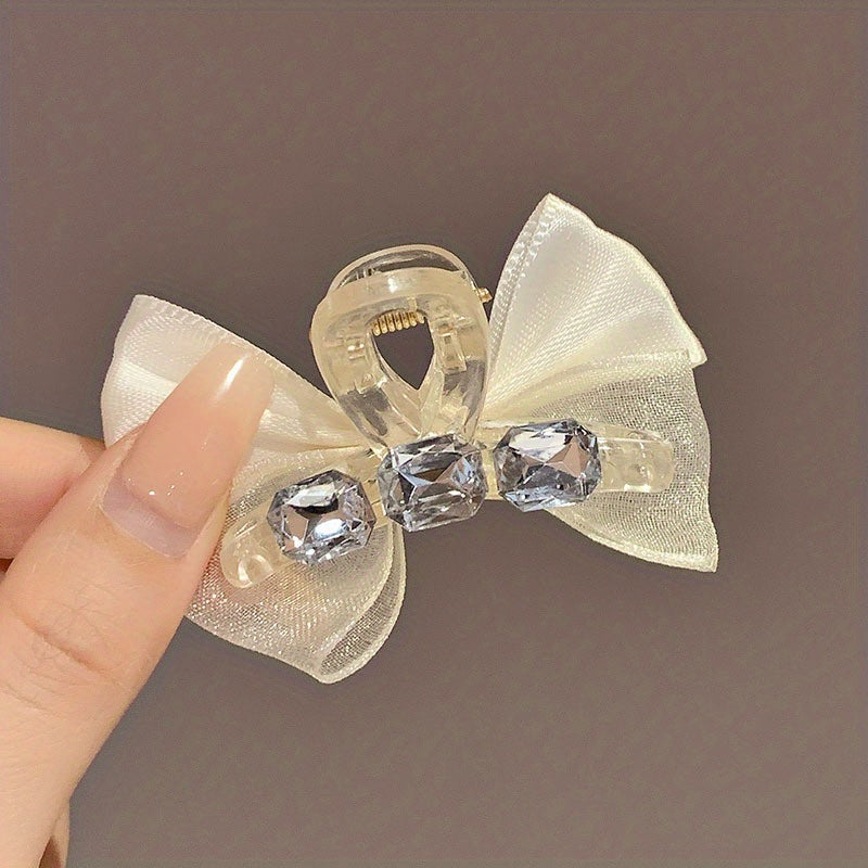 Mesh Rhinestone Hair Clip Claw Clips Headwear Girls Kids Hair Accessories