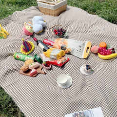 Retro Plaid Picnic Mat Outdoor Beach