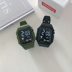 Square Sport Electronic Watch for Girls