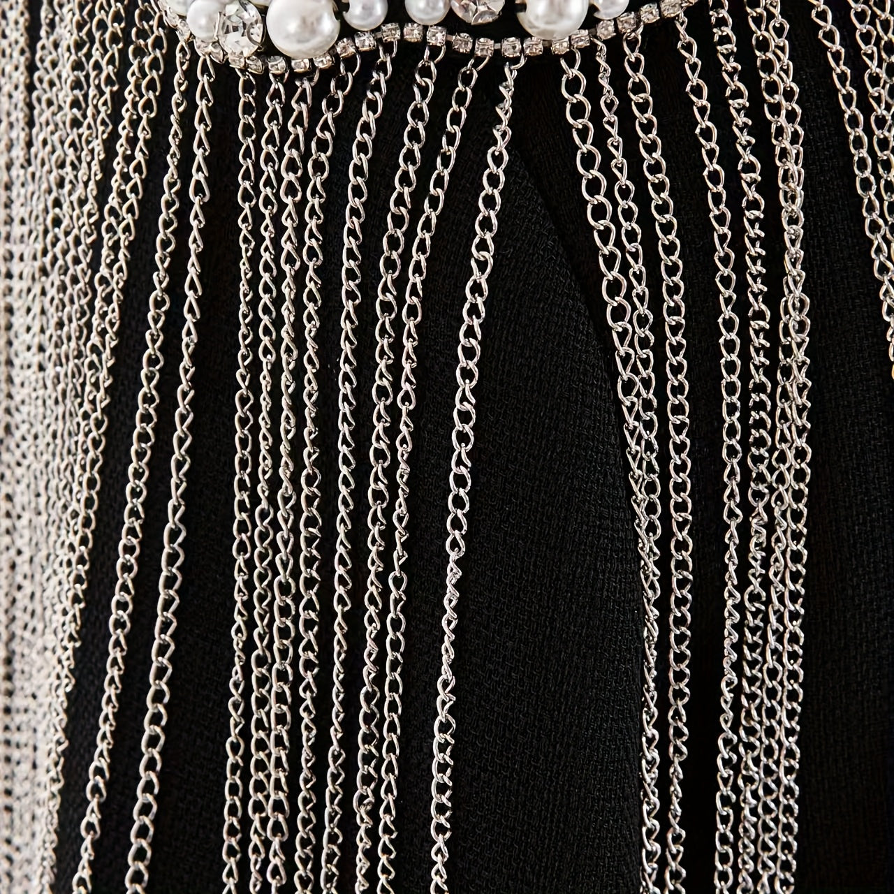 Rhinestone Tassel Shoulder Decoration for Suits & Costumes