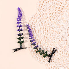2pcs Lavender Decor Duck Billed Hair Clip for Hair Bangs Braids
