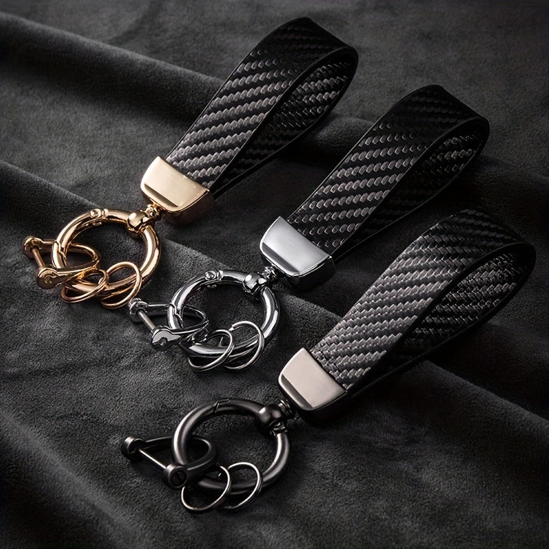 Carbon Fiber Keychain Pendant High-End Bag Ornament