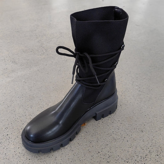 Women's Solid Short Lace Up Boots Comfortable Ankle Boots