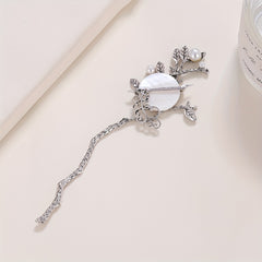Moon Hairpin Chinese Style Faux Pearl Hair Stick Cheongsam Accessories