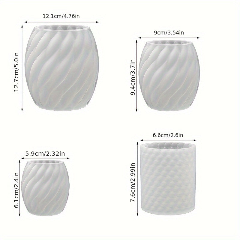 3D Silicone Candle Making Molds Cylinder Cube Ball Resin Casting Moulds