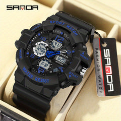 SANDA Men's Sports Watch Multifunction Glow