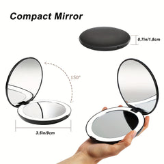 Compact Mirror With Light 1X 3X Magnification LED Travel Makeup Mirror