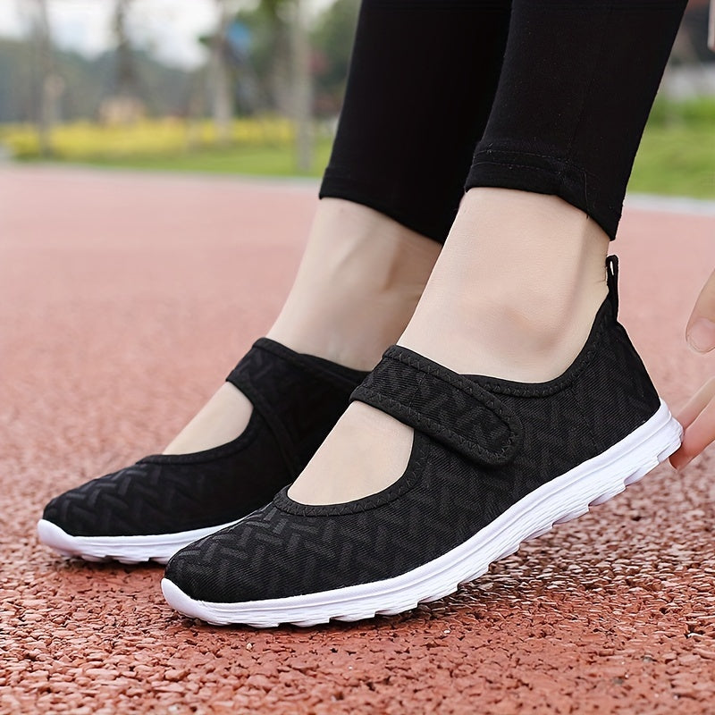 Mesh Hook & Loop Walking Shoes Backless Anti Slip Casual Sneakers Women's