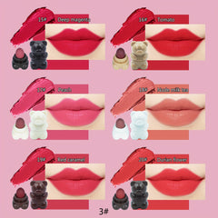 12 Pcs Bear Lipstick Set Long Lasting Waterproof Lip Tint for Women Girls