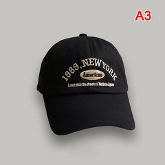 Retro Baseball Cap Women's Autumn Street Letter Embroidery Peaked Cap Summer Men