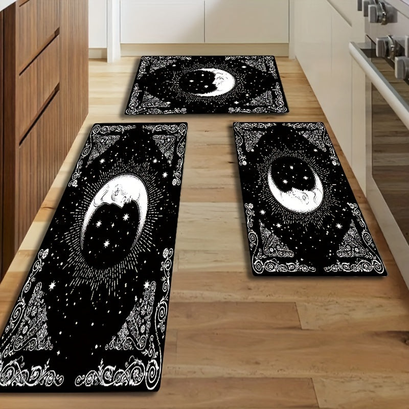 Soft Kitchen Rug And Moon Absorbent Mat Anti Fatigue Rug Runner Throw Rug