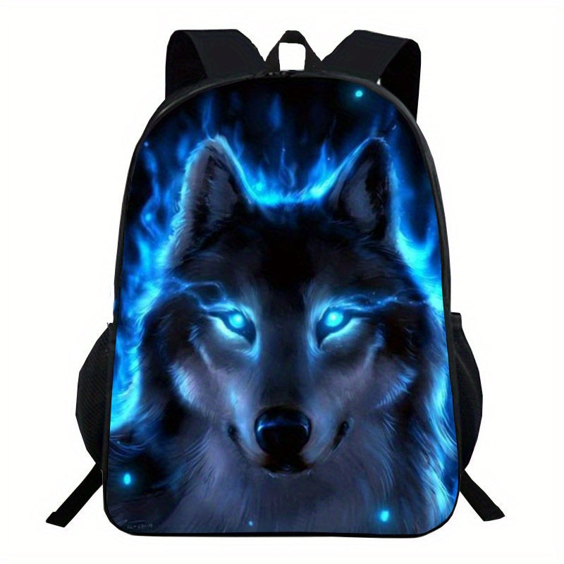 Kids' 3D Wolf Backpack - Casual School Bag for Boys