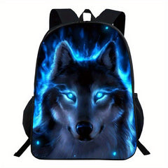 Kids' 3D Wolf Backpack - Casual School Bag for Boys