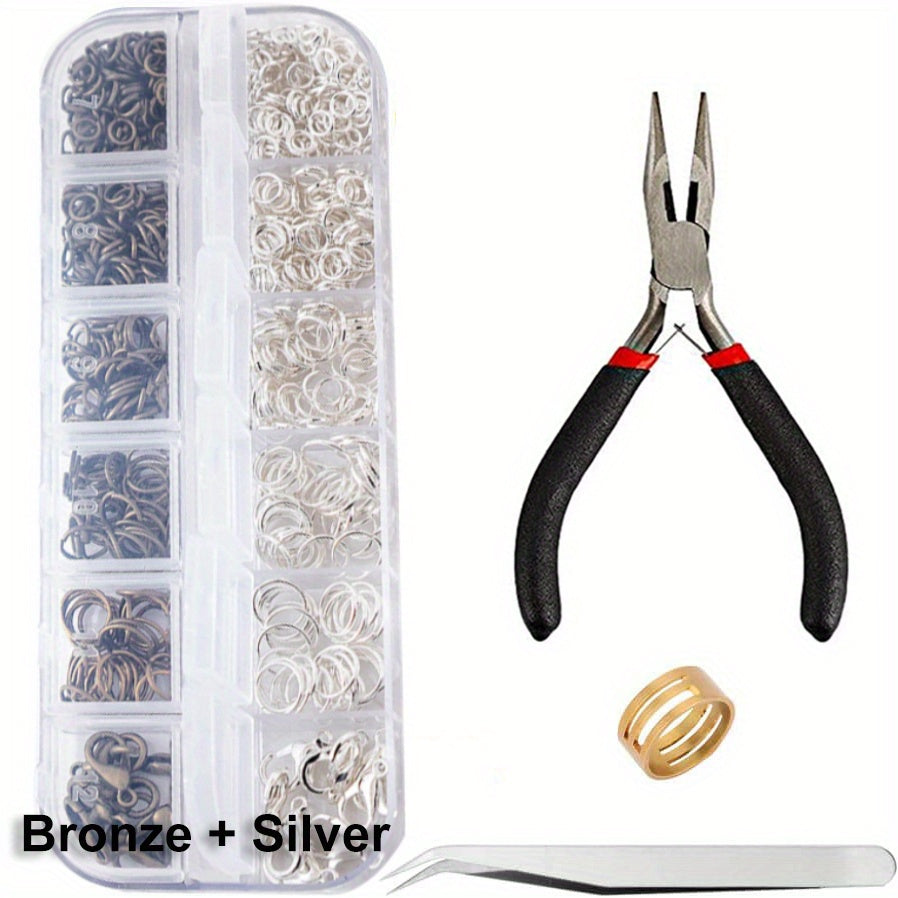 1200pcs Jump Rings Set For Jewelry Making Kit With Lobster Clasps And Closures