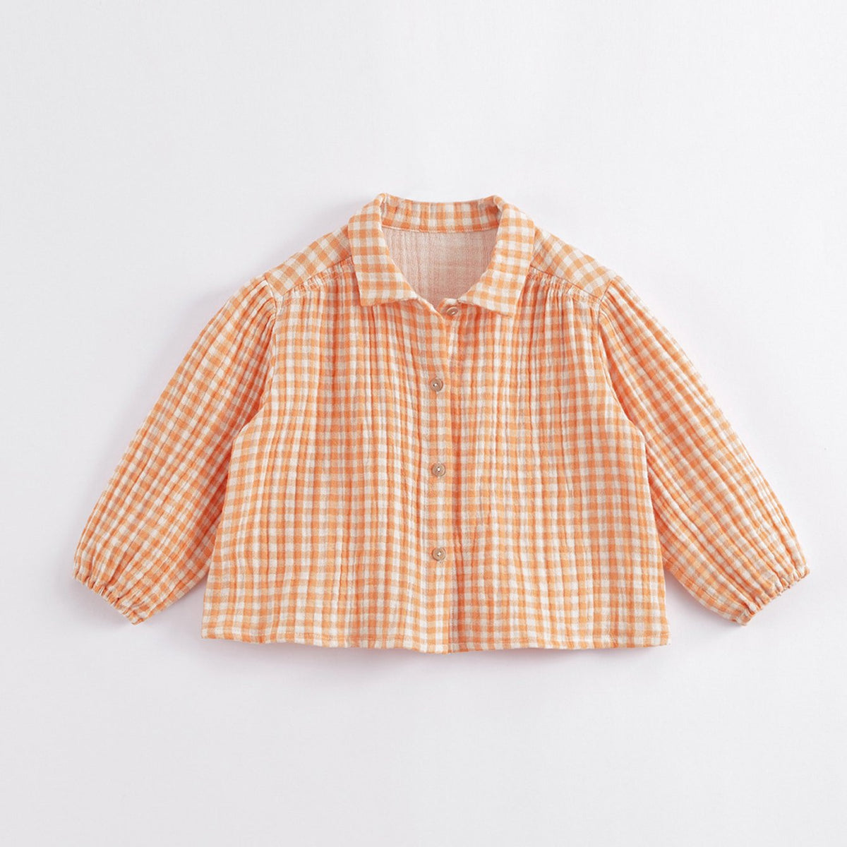 MARC&JANIE Girl Plaid Shoulder Shirt Spring Top