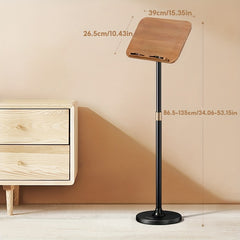 Floor standing Book Stand Standing Lift Reading Bookshelf Desktop Support Rod