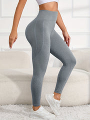 Solid Hip Lifting Fitness Pants High Stretch Yoga Leggings Women's Activewear