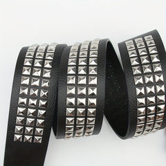 Bullet Rivet Punk Belt Y2K PU Leather Belt Unisex
