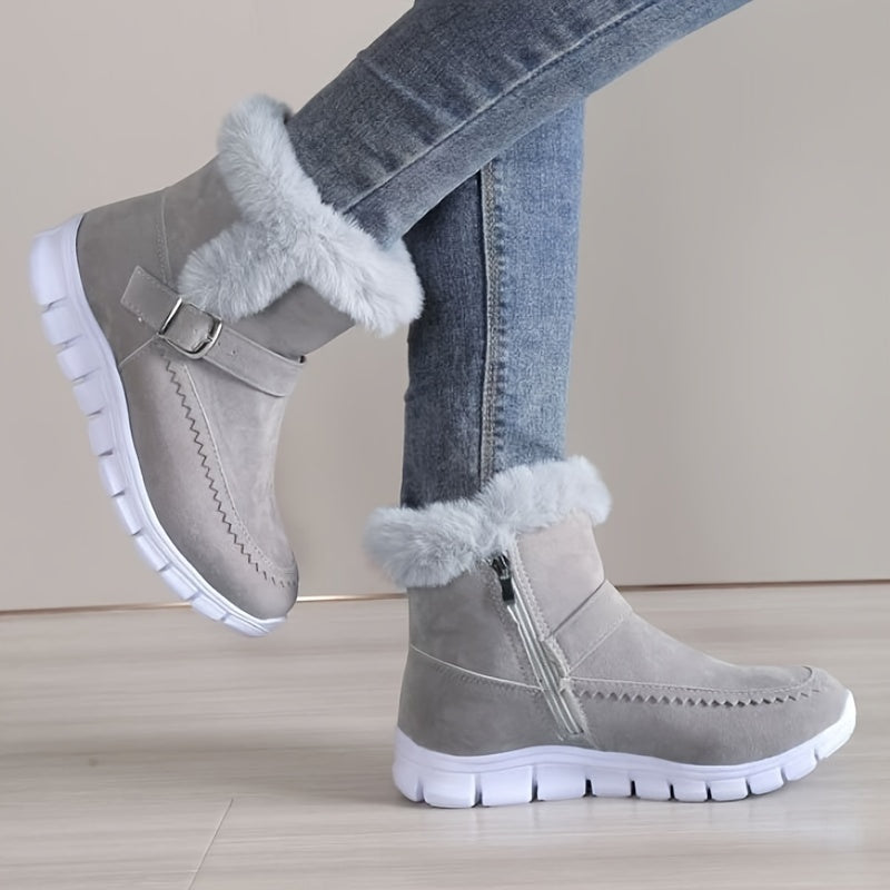 Women's Winter Snow Boots Faux Fur Lining Non slip Outdoor Bootie