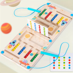 Wooden Magnetic Maze Pen Game Educational Toy
