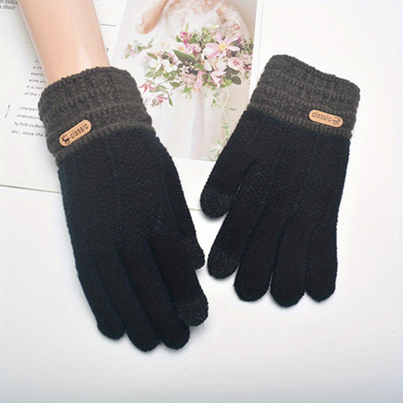 Warm Velvet Full Finger Gloves Touch Screen