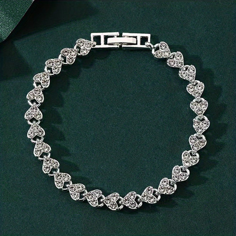 Tennis Bracelet Synthetic Gems Hand Jewelry Decor